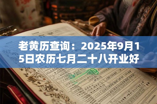 老黄历查询：2025年9月15日农历七月二十八开业好吗