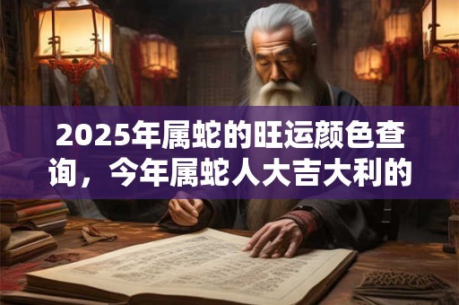 2025年属蛇的旺运颜色查询,今年属蛇人大吉大利的颜色 2025年属蛇的旺运颜色查询,今年属蛇人大吉大利的颜色