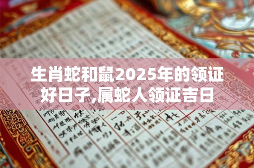 生肖蛇和鼠2025年的领证好日子,属蛇人领证吉日