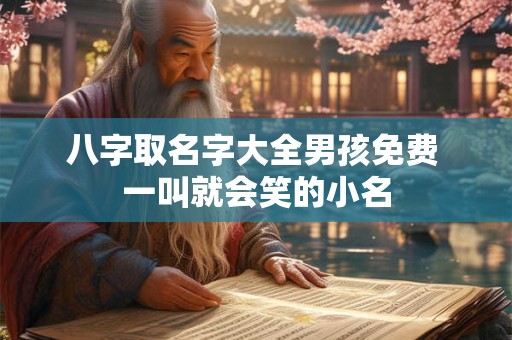 八字取名字大全男孩免费 一叫就会笑的小名