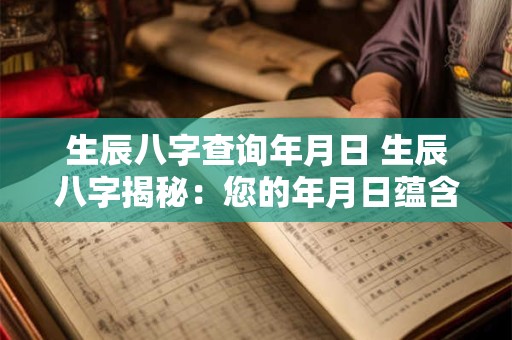 生辰八字查询年月日 生辰八字揭秘：您的年月日蕴含的奥秘！