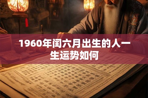 1960年闰六月出生的人一生运势如何