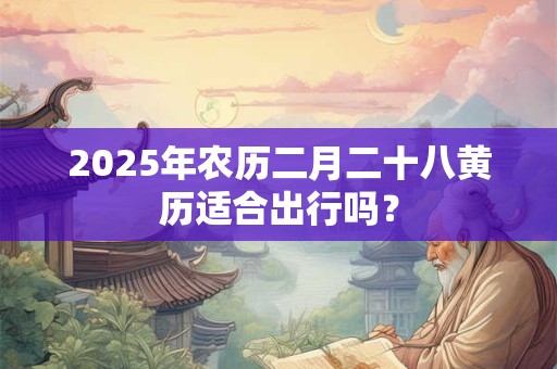 2025年农历二月二十八黄历适合出行吗？