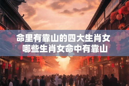 命里有靠山的四大生肖女 哪些生肖女命中有靠山