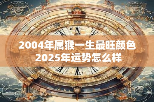 2004年属猴一生最旺颜色 2026年运势怎么样