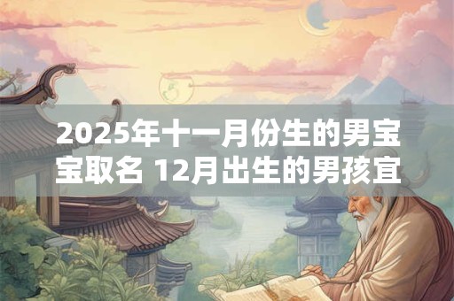 2025年十一月份生的男宝宝取名 12月出生的男孩宜用字