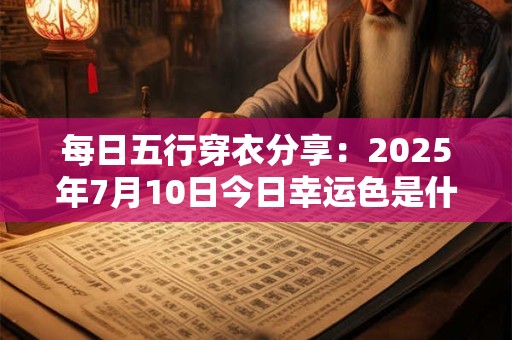 每日五行穿衣分享：2025年7月10日今日幸运色是什么