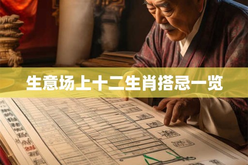 生意场上十二生肖搭忌一览