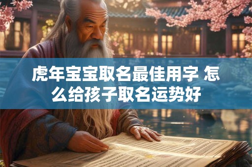 虎年宝宝取名最佳用字 怎么给孩子取名运势好 虎年宝宝取名最佳用字 怎么给孩子取名运势好
