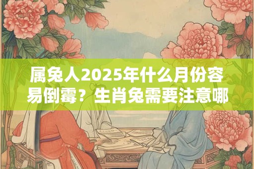 属兔人2025年什么月份容易倒霉？生肖兔需要注意哪些方面