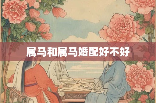 属马和属马婚配好不好