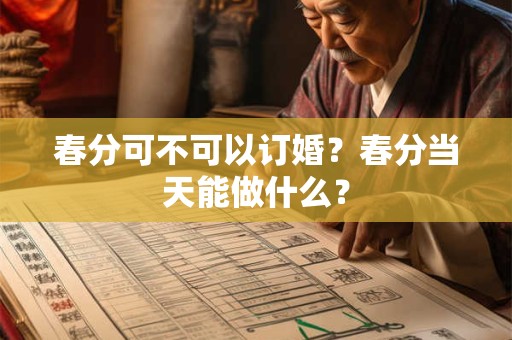 春分可不可以订婚？春分当天能做什么？