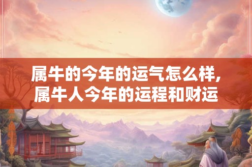 属牛的今年的运气怎么样,属牛人今年的运程和财运