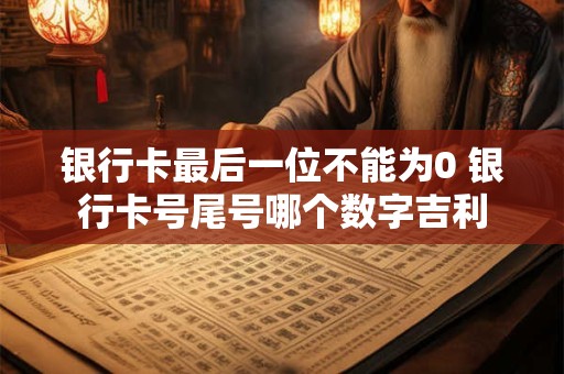 银行卡最后一位不能为0 银行卡号尾号哪个数字吉利