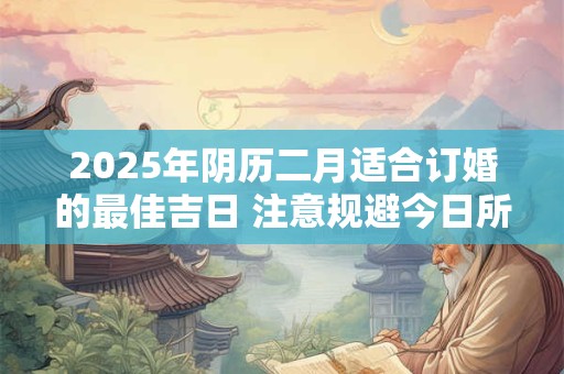 2025年阴历二月适合订婚的最佳吉日 注意规避今日所冲