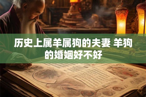 历史上属羊属狗的夫妻 羊狗的婚姻好不好