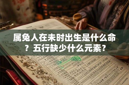 属兔人在未时出生是什么命?五行缺少什么元素? 属兔人在未时出生是什么命?五行缺少什么元素?