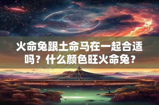 火命兔跟土命马在一起合适吗?什么颜色旺火命兔? 火命兔跟土命马在一起合适吗?什么颜色旺火命兔?