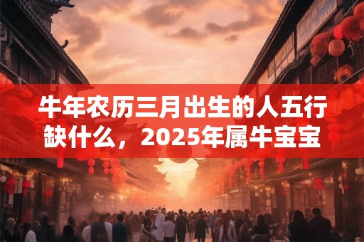 牛年农历三月出生的人五行缺什么，2025年属牛宝宝起名