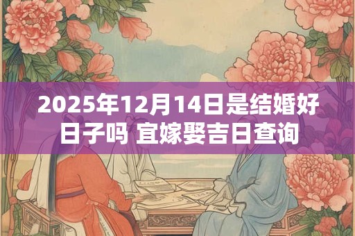 2026年12月14日是结婚好日子吗 宜嫁娶吉日查询