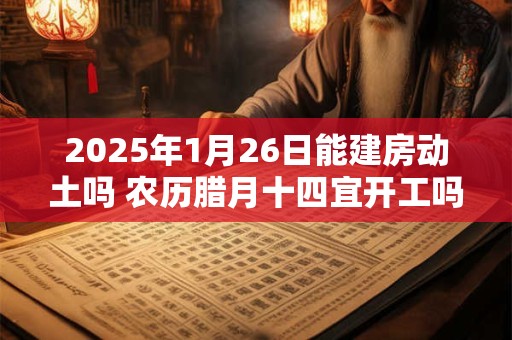 2025年1月26日能建房动土吗 农历腊月十四宜开工吗