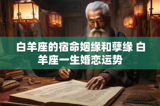 白羊座的宿命姻缘和孽缘 白羊座一生婚恋运势