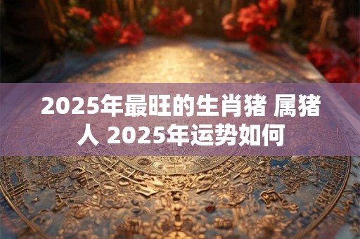 2025年最旺的生肖猪 属猪人 2025年运势如何