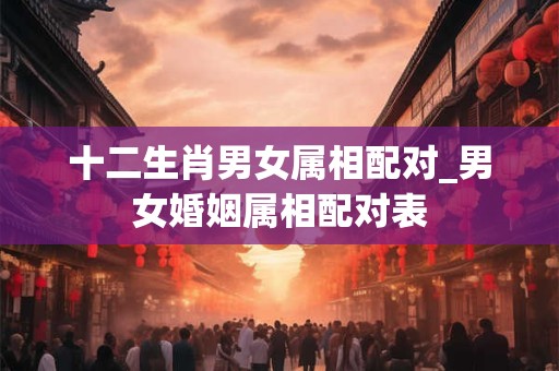 十二生肖男女属相配对_男女婚姻属相配对表