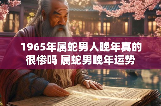 1965年属蛇男人晚年真的很惨吗 属蛇男晚年运势