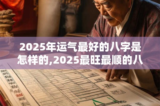 2025年运气最好的八字是怎样的,2025最旺最顺的八字