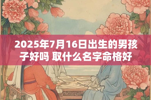 2026年7月16日出生的男孩子好吗 取什么名字命格好