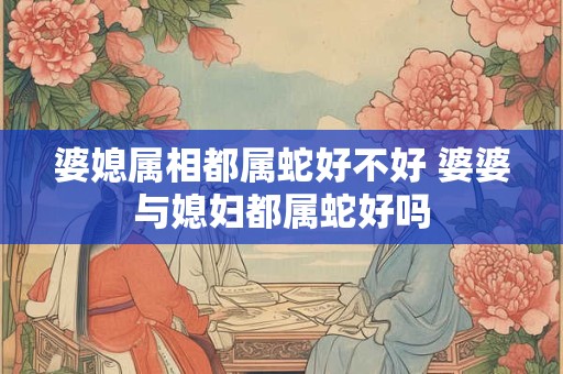 婆媳属相都属蛇好不好 婆婆与媳妇都属蛇好吗