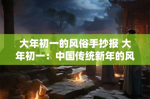 大年初一的风俗手抄报 大年初一：中国传统新年的风俗手抄报