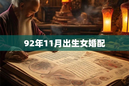 92年11月出生女婚配