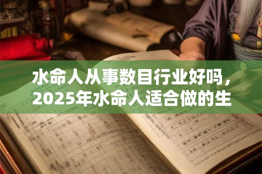 水命人从事数目行业好吗，2025年水命人适合做的生意有哪些？