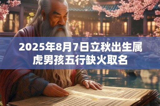 2026年8月7日立秋出生属虎男孩五行缺火取名 2026年8月7日立秋出生属虎男孩五行缺火取名
