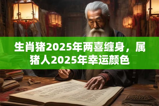 生肖猪2025年两喜缠身，属猪人2025年幸运颜色
