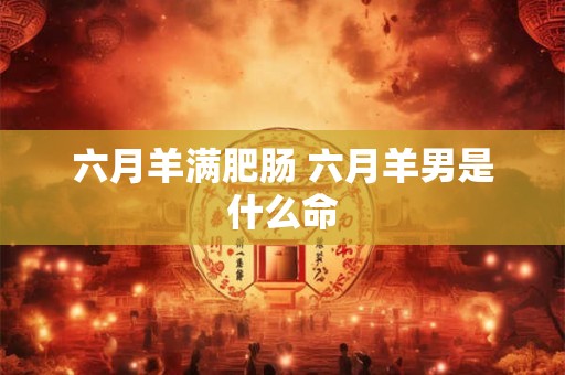 六月羊满肥肠 六月羊男是什么命