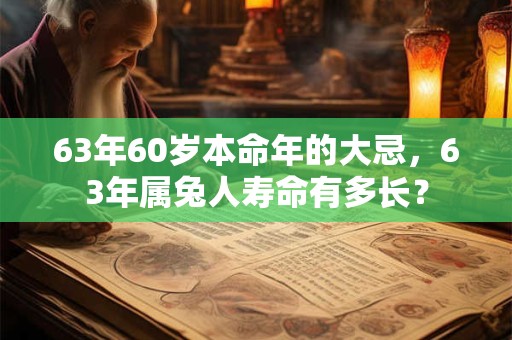 63年60岁本命年的大忌，63年属兔人寿命有多长？