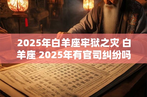2025年白羊座牢狱之灾 白羊座 2025年有官司纠纷吗