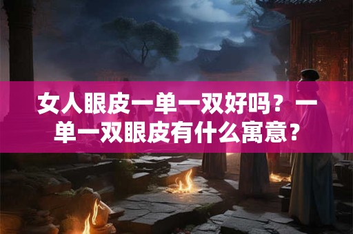 女人眼皮一单一双好吗？一单一双眼皮有什么寓意？