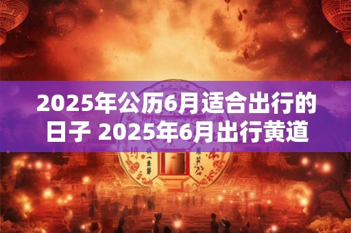 2025年公历6月适合出行的日子 2025年6月出行黄道吉日