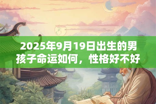 2025年9月19日出生的男孩子命运如何，性格好不好？