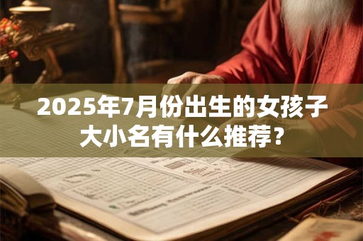 2025年7月份出生的女孩子大小名有什么推荐？