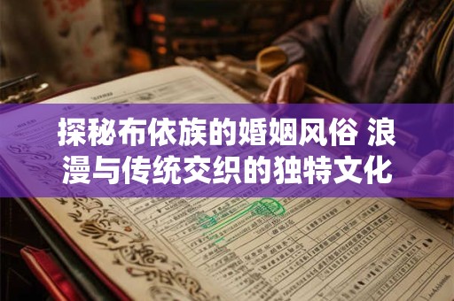 探秘布依族的婚姻风俗 浪漫与传统交织的独特文化