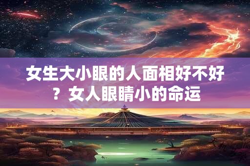 女生大小眼的人面相好不好？女人眼睛小的命运