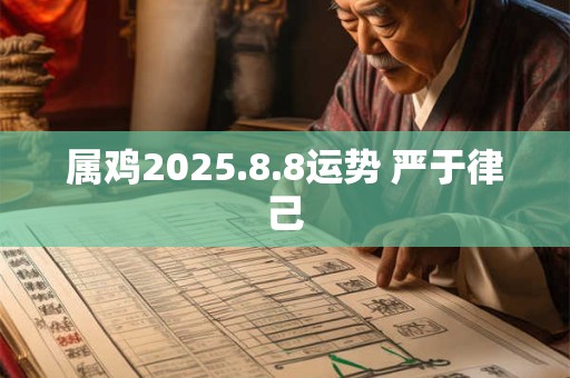 属鸡2025.8.8运势 严于律己