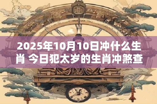 2025年10月10日冲什么生肖 今日犯太岁的生肖冲煞查询：