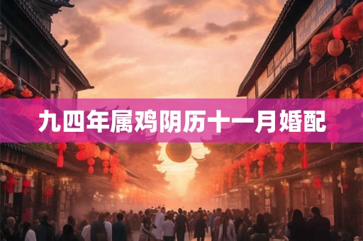 九四年属鸡阴历十一月婚配
