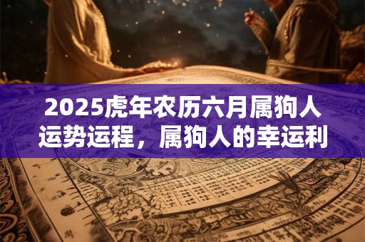 2025虎年农历六月属狗人运势运程，属狗人的幸运利数字是什么？